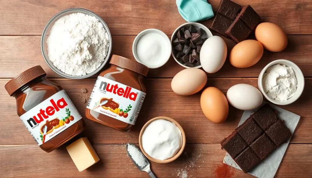 Ingredientes Brownie de Nutella