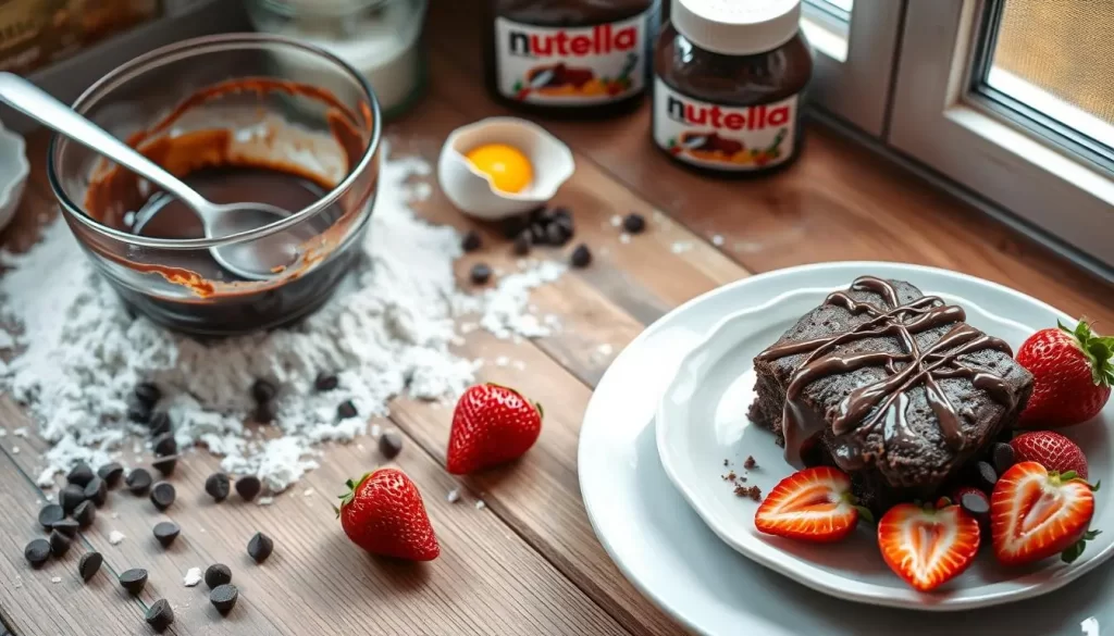 Preparo Brownie de Nutella